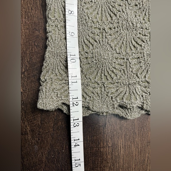 Free People Love Letter Jacquard Tube Top Olive Green NWT XS/S - Picture 5 of 7